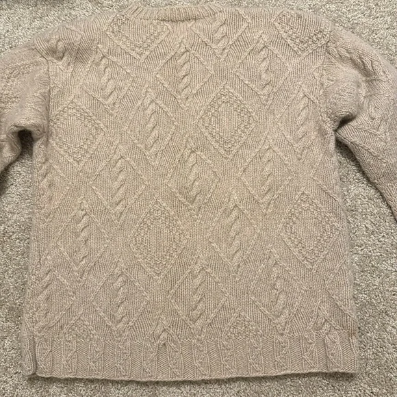 Outback Red 100% Wool Sweater size M Fisherman Natural Winter snowflake - Picture 6 of 7